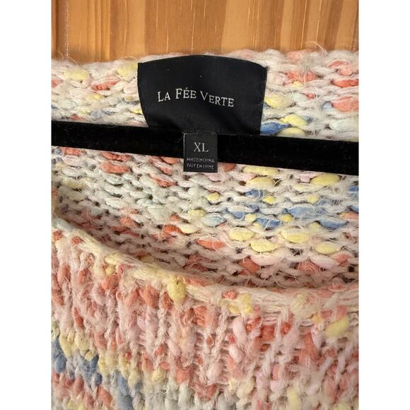 La Fee Verte Sweater Size XL Multicolor Fun Comfy Cozy - Picture 5 of 6